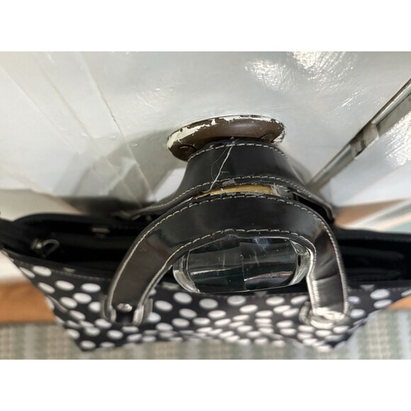 Kate Spade Polka Dot Small Tote Bag Purse Black & White Vintage Y2K - Picture 4 of 6